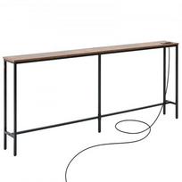 Konsolinis stalas, 180x20x80 cm, rudas, metalinis rėmas