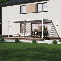 Pavėsinė Pergola ELEGANCE WALL 3x6, White, montuojama prie sienos