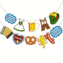 Oktoberfest vėliavų girlianda dekoracijoms