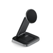 Satechi 3-in-1 Foldable Qi2 Wireless Charging Stand, pilka - Belaidžio įkrovimo stotelė
