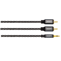 Laidas Avinity 2 RCA - 3,5mm, 1.5 m, black/gray Prekė - 00127077