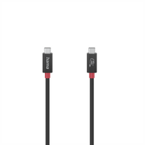 Laidas Hama Essential, USB-C - USB-C, 40Gbit/s, 5A, 240W, 1m, black Prekė - 00200779