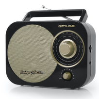 Muse M-055RB, veikia su baterija, juodas/aukso spalvos - Radijas
