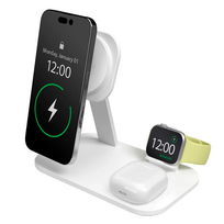 Puro Mag Station 3-in-1 Desk Stand, MagSafe, Qi2, balta - Įkrovimo stotelė