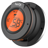 HerQs Dome thermometer, juodas - Išmanusis kepimo termometras