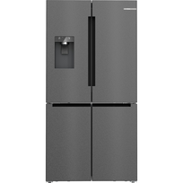 Bosch Series 6, French Door, 574 L, aukštis 183 cm, juodas - SBS Šaldytuvas