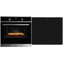 Electrolux, 72 L, juoda - Įmontuojama orkaitė + indukcinė kaitlentė