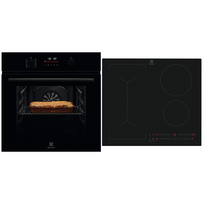 Electrolux, 65 L, juoda - Įmontuojama orkaitė + indukcinė kaitlentė