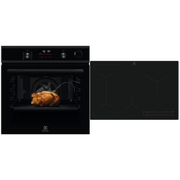 Electrolux, 72 L, juoda - Įmontuojama orkaitė + indukcinė kaitlentė