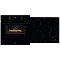 Electrolux, 65 L, juoda - Įmontuojama orkaitė + indukcinė kaitlentė