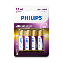 Philips Lithium Ultra, AA, 4 vnt. - Elementai
