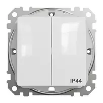 Jungiklis SCHNEIDER SEDNA DESIGN, 2 klav., IP44, balt.spalv.