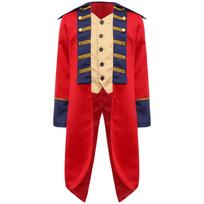 Berniukų kolonijinis kostiumas Britiškas raudonasis paltas frakas Revoliucinio karo uniforma Istorinis Cosplay Karinis švarkas 5-6 Years raudona