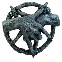 Velnio rankų skulptūra Baphomet pakabukas Pentagrama, letena Statulos dekoracija, dervos amatai, sapnų gaudyklė, gotikinis ornamentas