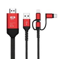 HDMI Kabelis Display Type C Micro USB 3.0 Ekranas Prijungti prie HDMI Suderinamo HDTV Projektoriaus Vaizdo Adapteris Keitiklis IPhone juoda