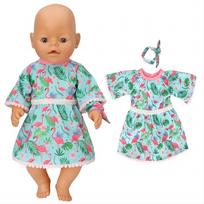 Kūdikio lėlės drabužiai Kombinezonai 40 cm 38 cm kūdikio lėlei Žieminis paltas Lašinis pristatymas beige