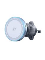 Automobilinis magnetinis laikiklis MagFlow su belaidžiu Qi2 įkrovimu 25W, pilkas