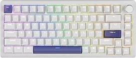 "DrunkDeer A75 Fast Keyboard Trigger" magnetinio jungiklio klaviatūra 82 klavišai PBT Keycap OEM profilio dvigubas šūvis USB kabelis kompaktiškas 75% išdėstymas baltas