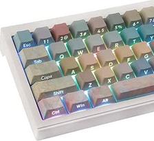 "JakeTsai" klavišų dangteliai 135 klavišų dažų sublimacijos "Cherry Profile" klavišų dangteliai Šoniniai graviruoti skaidrūs PBT klavišų dangteliai, skirti "Cherry MX" jungikliams ASIN/ISO išdėstymo mechaninėms klaviatūroms