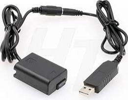 "Sony A7 A7II A7S A7SII A7R A7RII A6300 A6500 A6000 A5100 NEX serijos fotoaparatui skirtas 5 V USB ir NP-FW50 maitinimo šaltinis