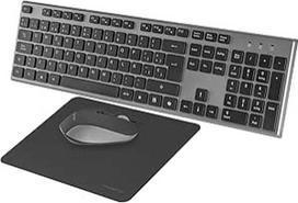 "Tacens Zenith 3-in-1" belaidis derinys su "DualLink" 2,4 GHz technologija, pilno dydžio su "SmartKey Copilot AI", optinė pelė 3200 DPI, nanotekstilės pelės kilimėlis, ispanų kalba, juodas