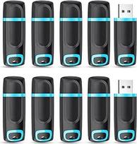 "Vansuny" 10 USB atmintinių 32GB pakuotė 10 USB atmintinių 32GB USB 2.0 duomenų saugojimo atsarginė kopija, skirta kompiuteriui / staliniam kompiuteriui / nešiojamajam kompiuteriui / automobilio garso aparatūrai / žaidimų konsolėms (žydra)