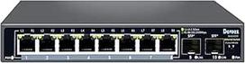 10 prievadų 2.5G Ethernet komutatorius, 8 x 2.5G RJ45 prievadai, 2 x 10G SFP+ optiniai prievadai, suderinamas su 100/1000/2500Mbps tinklo komutatoriais, metalinis, be ventiliatoriaus, "Plug and Play", tinka belaidžiams prieigos taškams, NAS,