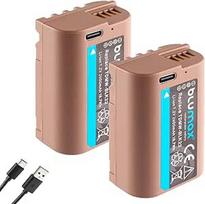 2 x "Blumax" baterija, suderinama su "Panasonic" DMW-BLK22, 2600 mAh, DMW-BLK22E su C tipo USB jungtimi, skirta "Lumix DC" - G9 II / GH5 II GH7 / S5 II-X / DC-S9 II S9 II
