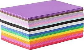 Eva Foam Sheet Process Foam, putplasčio lapai, 50 vnt. - 15,7 x 23,6 colių, 10 spalvų, 1 mm storio EVA putplasčio popierius amatams ir vaikų projektams