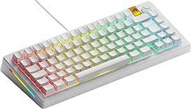 GLORIOUS Gaming GMMK 3U klaviatūra su greituoju paleidimu, 8 k atstatymo sparta, MX/HE jungikliu, 75 % "Hot-Swap" klaviatūra, moduline sandarinimo sistema, dvigubai išryškintais PBT klavišais, prancūziška AZERTY klaviatūra - balta