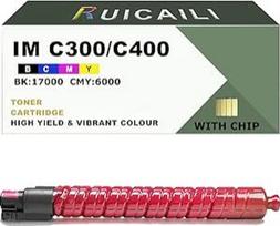 IM C300 C400 suderinama tonerio kasetė, tinkanti naudoti su "Ricoh" IM C300 C400 spausdintuvu (1, purpurinės spalvos)