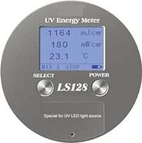 LS128 UV energijos matuoklis UV galios integruotuvas su galios temperatūros kreive Energija, skirta nuo 340 nm iki 420 nm UV šviesos diodų UV kietinimo testeriui Lengva naudoti
