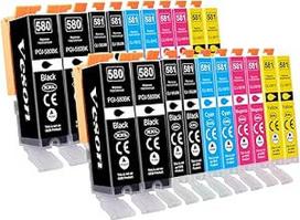 PGI-580 CLI-581XXL spausdintuvo kasetės, suderinamos su "Canon 580 581 XXL Multipack" kasetėmis, skirtomis "Canon Pixma TR8550 TR7550 TR8500 TS6150 TS6350 TS6250 TS6300 TS8251 TS8150 TS6151 TTS9550 TS9551 20