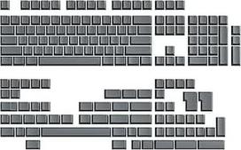 POM želė aukštos kokybės permatomų klavišų dangtelių rinkinys | 1,45 mm storio PBT | Cherry profilis "pasidaryk pats" mechaninei klaviatūrai (pelenai, 169 klavišai)