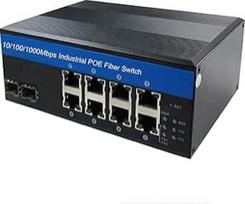 Pramoninis komutatorius POE+ 8 prievadų Gigabit Ethernet su POE 2 prievadų SFP DIN bėgio montavimas IP40 lauke