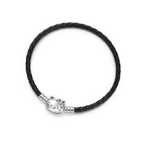 Originalus 925 svarų sidabro Mickey voras Hello Kitty žavesio apyrankė moterims, pasidaryk pats juvelyriniai dirbiniai 18cm