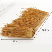 Žolės dirbtinis šiaudinis stogas lauko sodo kiemo skėčiui, 1mx50 cm šiaudinio stogo šiaudinio stogo modeliavimo skydelis palmių šiaudų rožinė raudona spalva