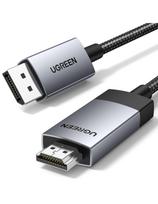 Pintas DisplayPort – HDMI 4K 60Hz laidas, 1 m, pilkas