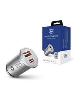 3mk Hyper Car Charger 45W USB-C USB-A automobilinis įkroviklis – sidabrinis