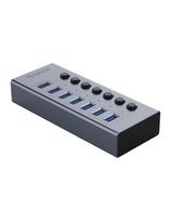 BT2U3-7AB šakotuvas su 7x USB-A jungikliais – pilka
