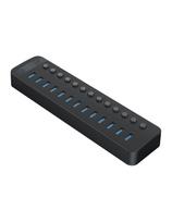 Hub CT2U3-13AB su 13x USB-A jungikliais - juodas