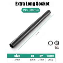 Extended Socket Hollow Electric Wrench 150/200/300mm Deep Impact Hex Head Overlength Impact Hex 1/2  Drive Adapter Special Tool