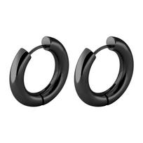Juodos Sidabrinės Auksinės Nerūdijančio Plieno Hoop Auskarai 10 20mm Dideli Apvalūs Lankeliai Hiperbolės Papuošalai Vyrams Moterims 5x10mm auksas