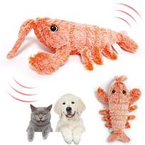 Electric Realistic Jumping Shrimp Toy With USB Charging For Pet Play And Exercise One Size