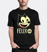 Juokingi Felixas Katė Medvilniniai Unisex Marškinėliai S beige