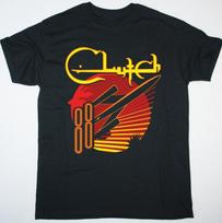 Clutch roko grupės juodi trumparankoviai marškinėliai, visų dydžių nuo S iki 5XL, unisex M