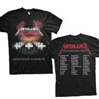 Metallica Master of Puppets Turas 1986 Gerbėjo Europos Datos S-4XL Unisex Marškinėliai XXXXL