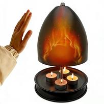 Creative And Best-selling New TeaLightCandleHeater Fireplace Tea Light Candle Heater One Size juoda
