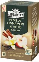 Juodoji vaisinė arbata Ahmad Vanilla, Cinnamon & Apple, 20x2g