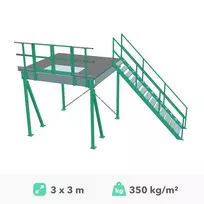 Antresolė 3x3m, 350kg/m²